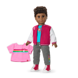 Truly Me™ 18-inch Doll #113 with curly dark-brown hair