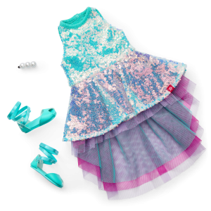 Glam Shimmering Ocean Outfit for 18-inch Dolls
