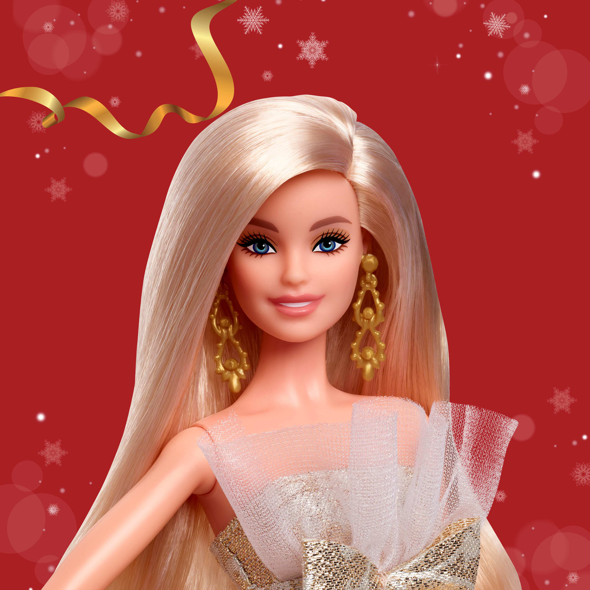 Barbie Signature 2025 Holiday Barbie Fashion Doll. Seasonal Collector. Blonde With Silver & Gold Gown - Image 2
