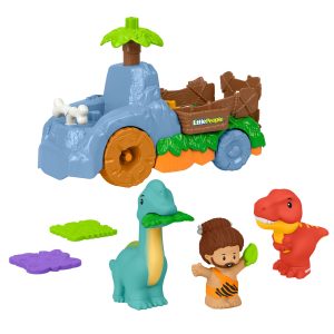 Camion Dino Gigoteur Little People de Fisher-Price. Coffret de Dinosaures de 6 Éléments Pour Les Tout-Petits