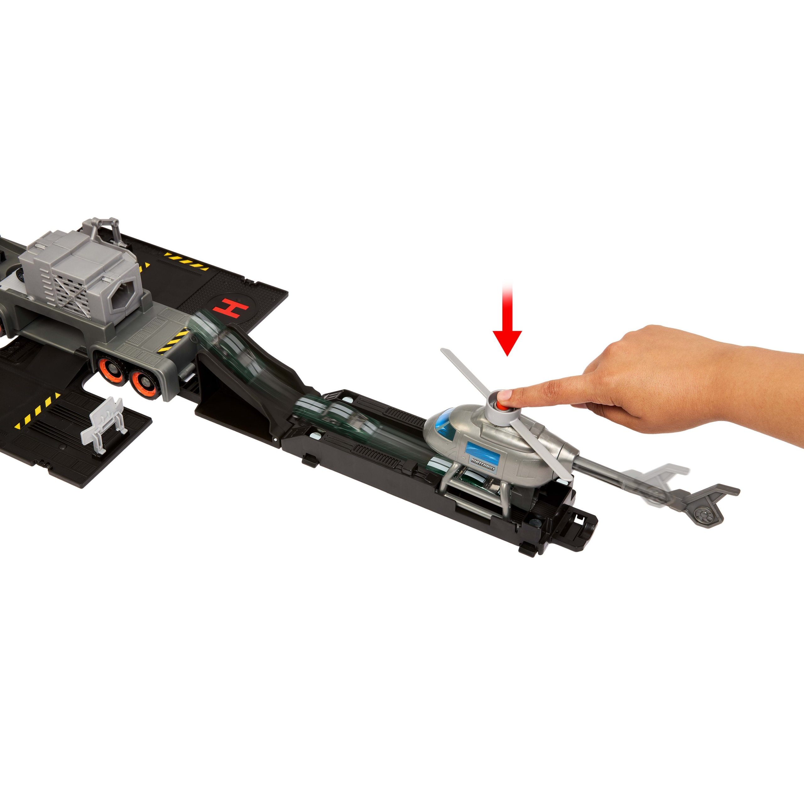 Matchbox Transforming Mobile Command. Large-Scale Vehicle With Helicopter & 2 Toy Cars From The Movie - Image 6