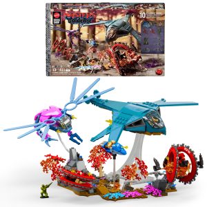 Mattel Brick Shop Masters Of The Universe Eternia Flight Fight Building Toy Kit (411 Pieces). For Collectors