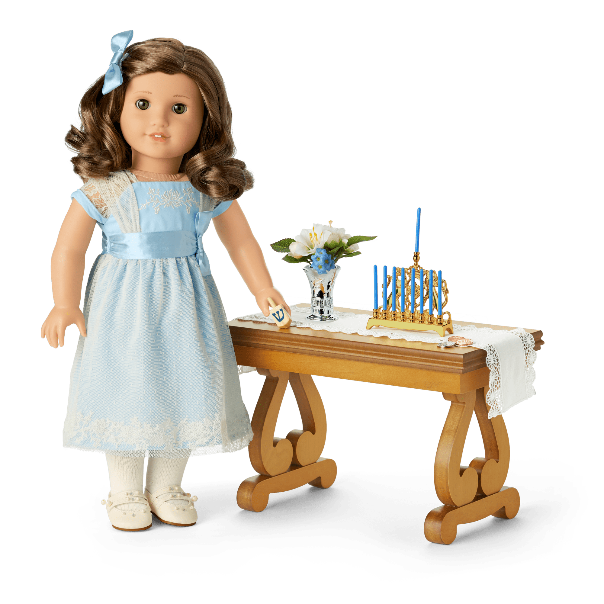 Rebecca's™ Menorah & Dreidel Set for 18-inch Dolls (Historical Characters) - Image 2