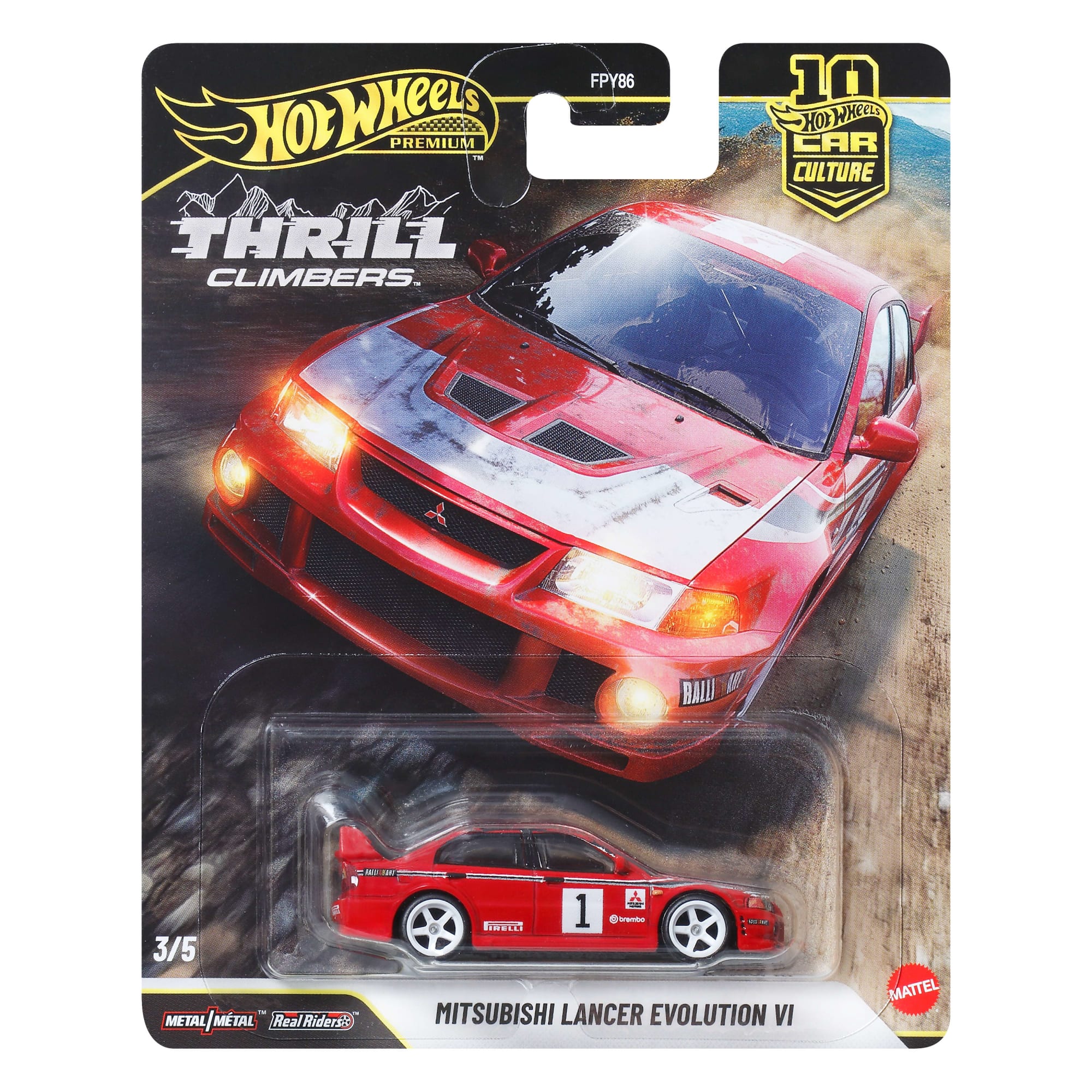 Hot Wheels Premium Car Culture Thrill Climber Mitsubishi Lancer Evolution VI