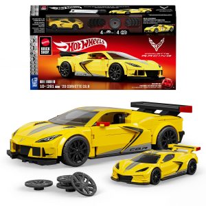 Mattel Brick Shop Hot Wheels '20 Corvette C8.R Building Toy Kit (261 Pieces). For Collectors