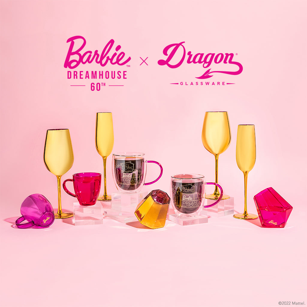 Barbie™ X Dragon Glassware® Dreamhouse™ Champagne Flutes - Image 8