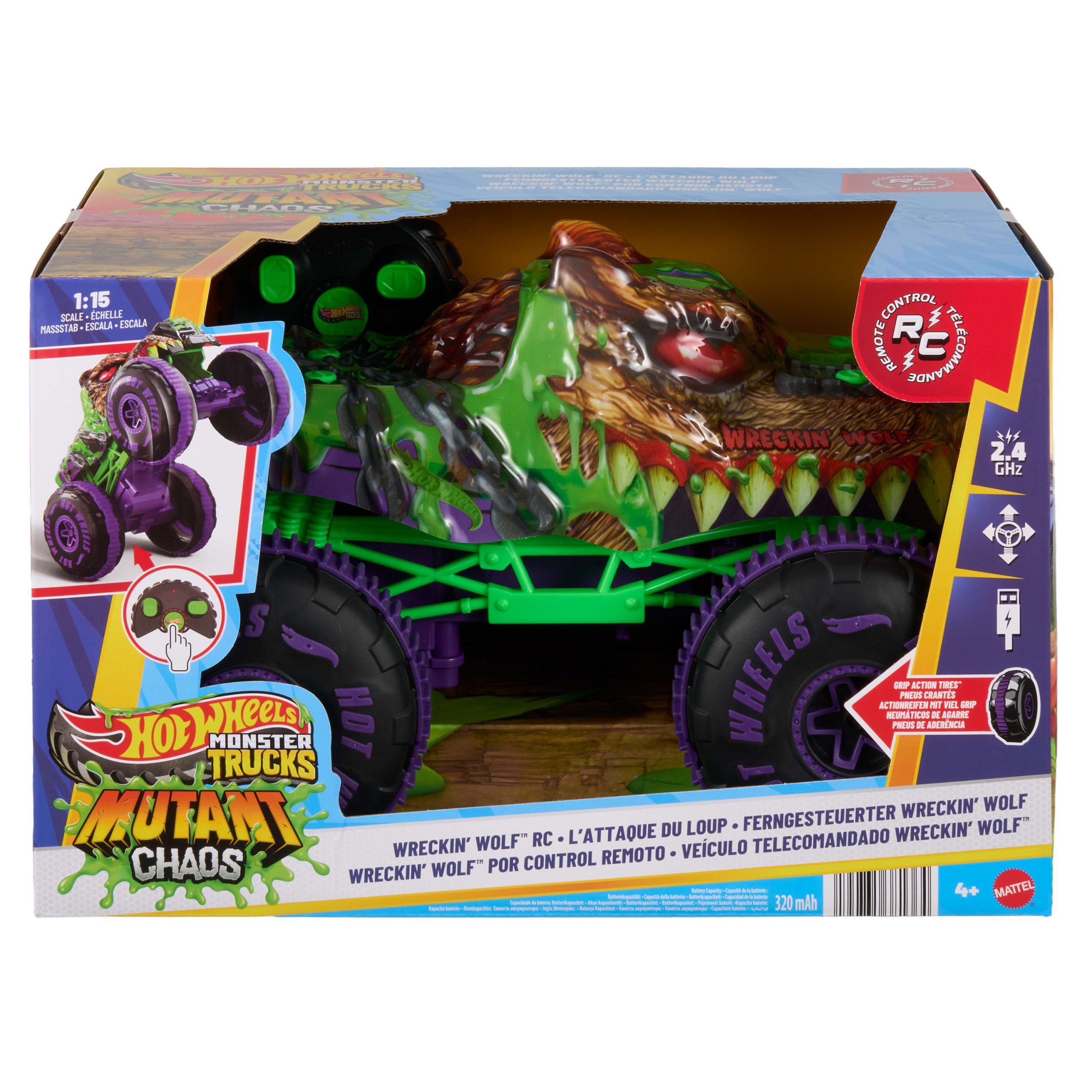 Hot Wheels Monster Trucks Loup Ravageur Télécommandé - Image 6