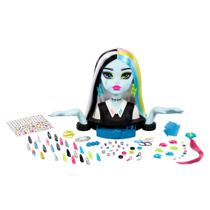 Monster High Tête à Coiffer de Poupée Frankie Stein. 65+ Accessoires