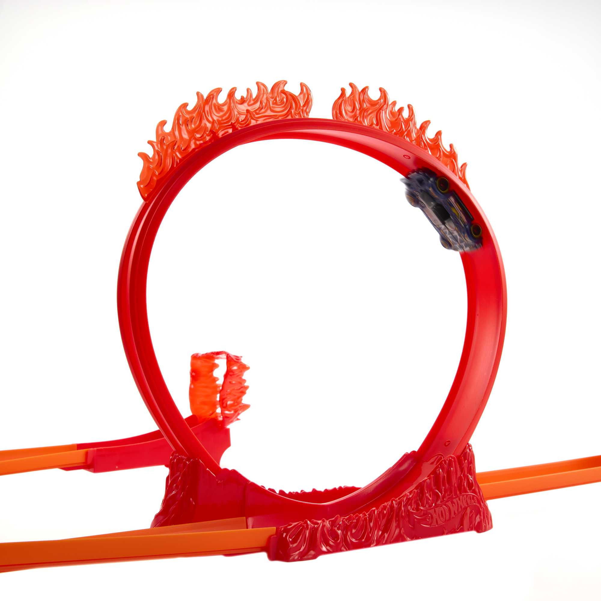 Hot Wheels Track Set And 1 Hot Wheels Car. Fire-Themed Track Building Set - Image 5