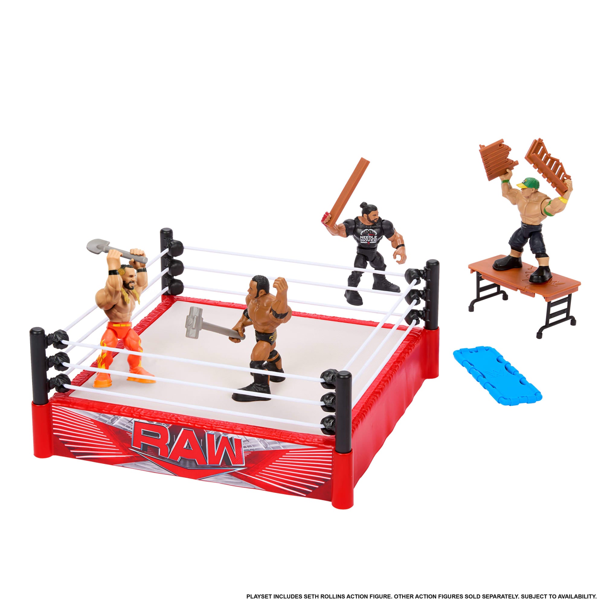WWE Knuckle Crunchers Rebound Ring & Action Figure. Playset With Seth Rollins Mini Figure - Image 5