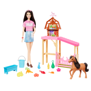 Barbie Detective La Gran Carrera de Caballos Set de Juego Cuidado de Ponys con Renee