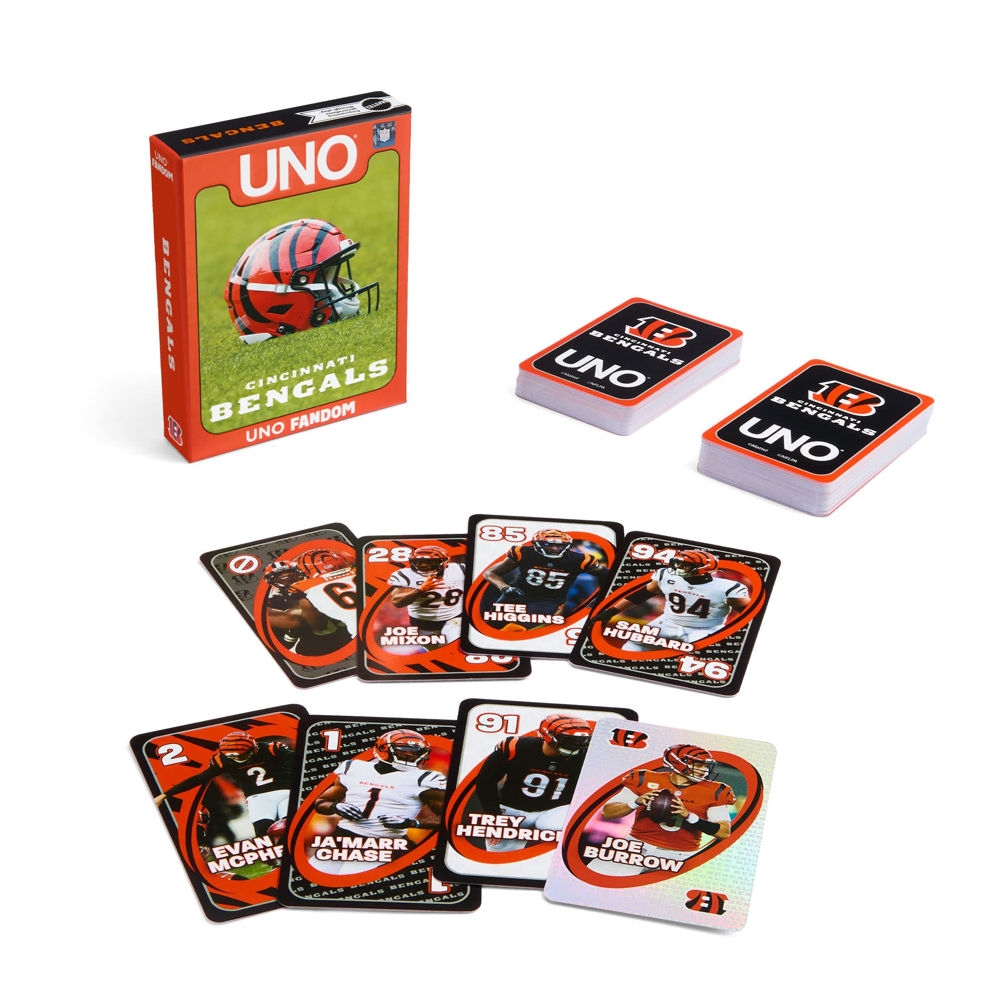UNO Fandom NFL Cincinnati Bengals Game Deck