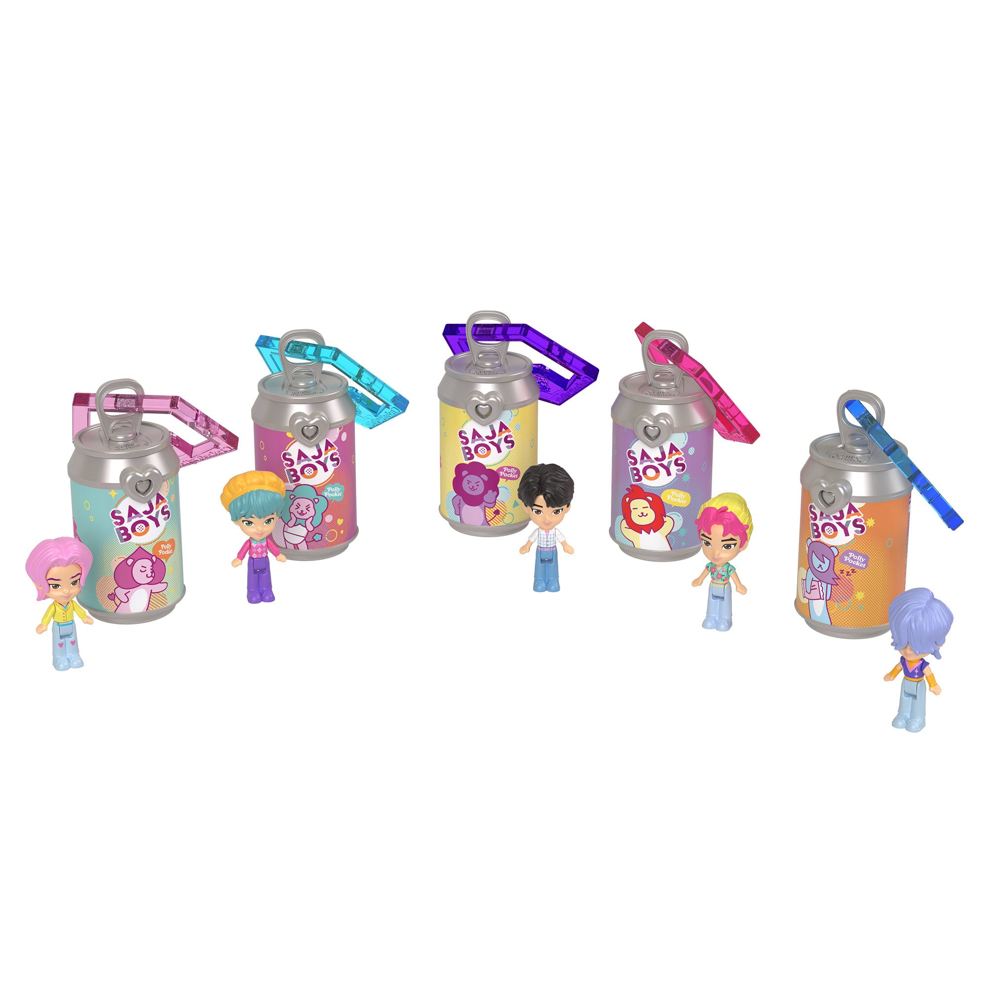 Polly Pocket x KPop Demon Hunters Saja Boys 5-Pack