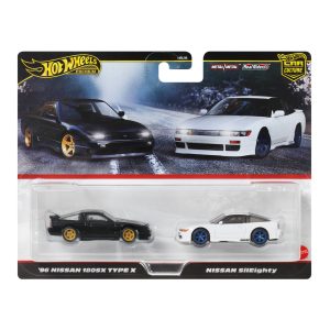 Hot Wheels Premium Car Culture 2-Pack '96 NISSAN 180SX TYPE X & NISSAN SilEighty