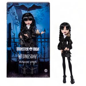 Monster High X Mercredi Poupée Mercredi Addams Robe Noire
