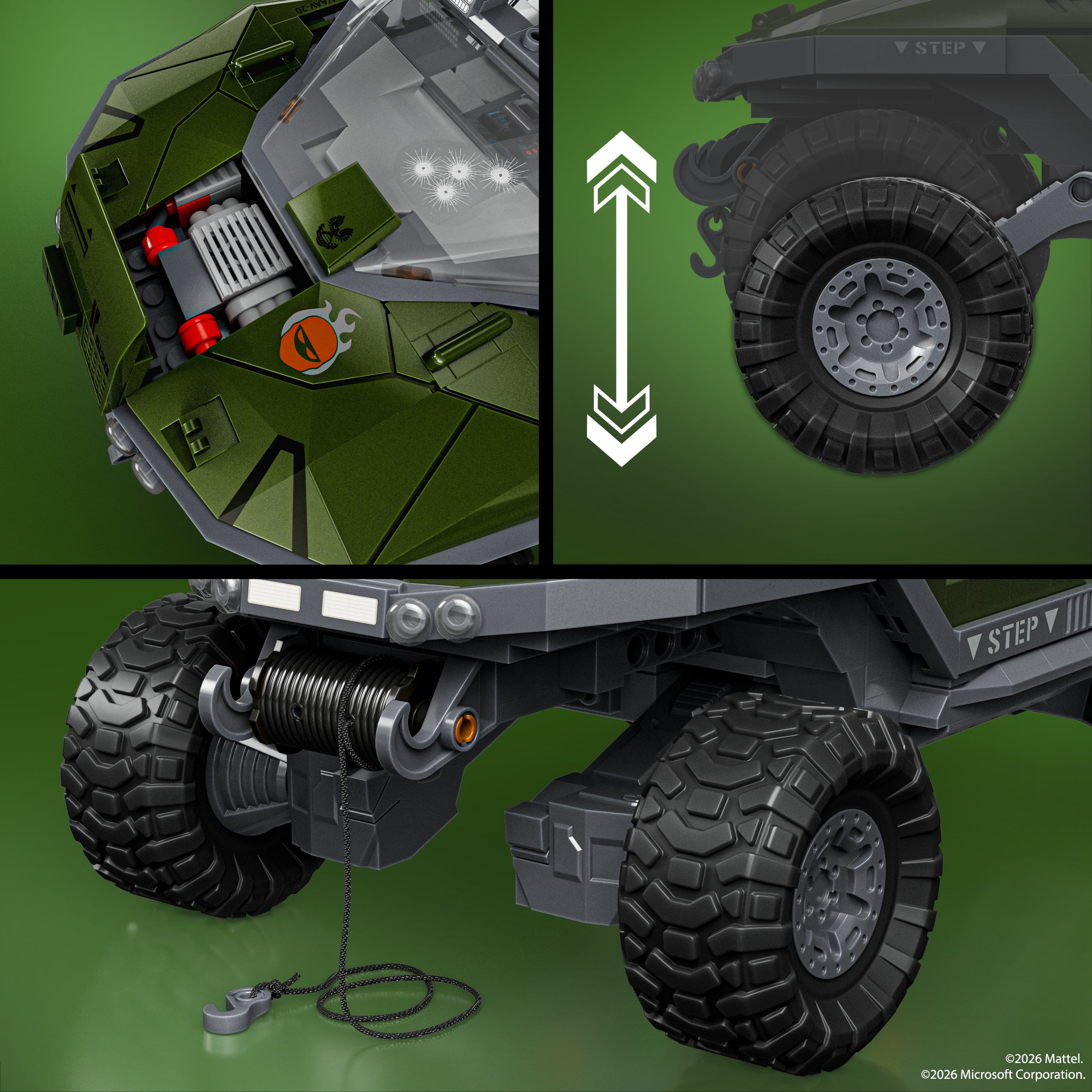 Hot Wheels-Coffret de Construction Véhicule Warthog Halo-935 Pièces - Image 6