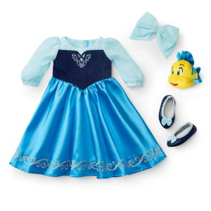 American Girl® Disney Princess Ariel Day Dress. Flounder & Accessories for 18-inch Dolls