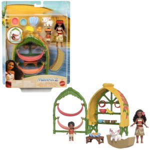 Disney Moana 2 Coffret de Jeu Maison de Village de Moana et Simea