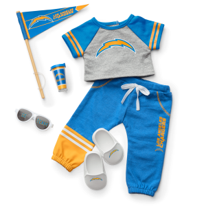 American Girl® x NFL Los Angeles Chargers Fan Outfit & Accessories for 18-inch Dolls
