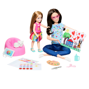 Barbie  Coffret de Jeu  Art-Thérapie. 2Poupées. Animal. Accessoires