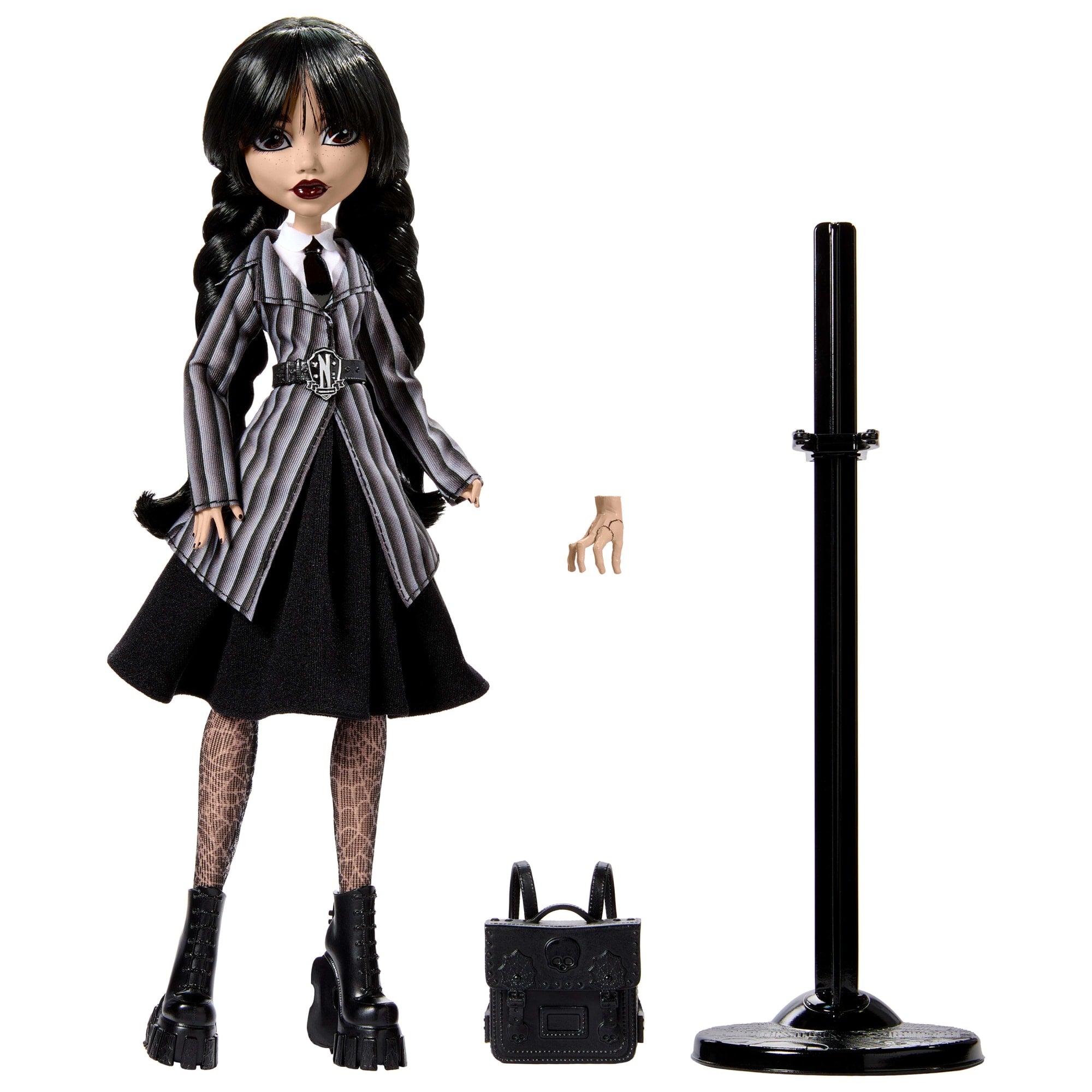 Monster High-Mercredi Addams en Uniforme-Poupée Avec La Chose - Image 5