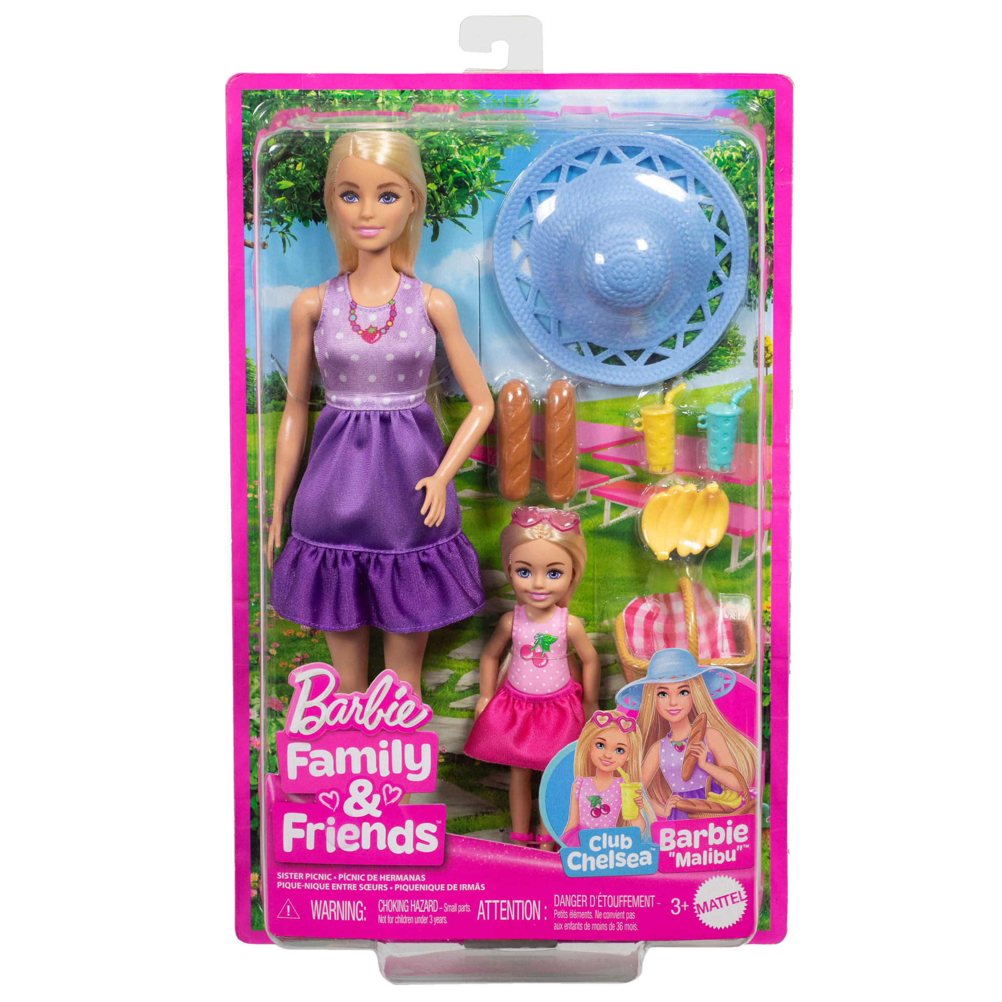 Barbie Family & Friends Dolls & Accessories. Picnic-Themed Playset With 2 Dolls & 9 Pieces - Image 6