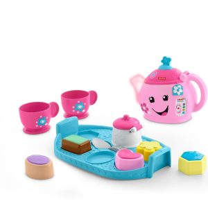 Fisher-Price Laugh & Learn Sweet Manners Tea Set Interactive Toddler Pretend Play. 11 Pieces