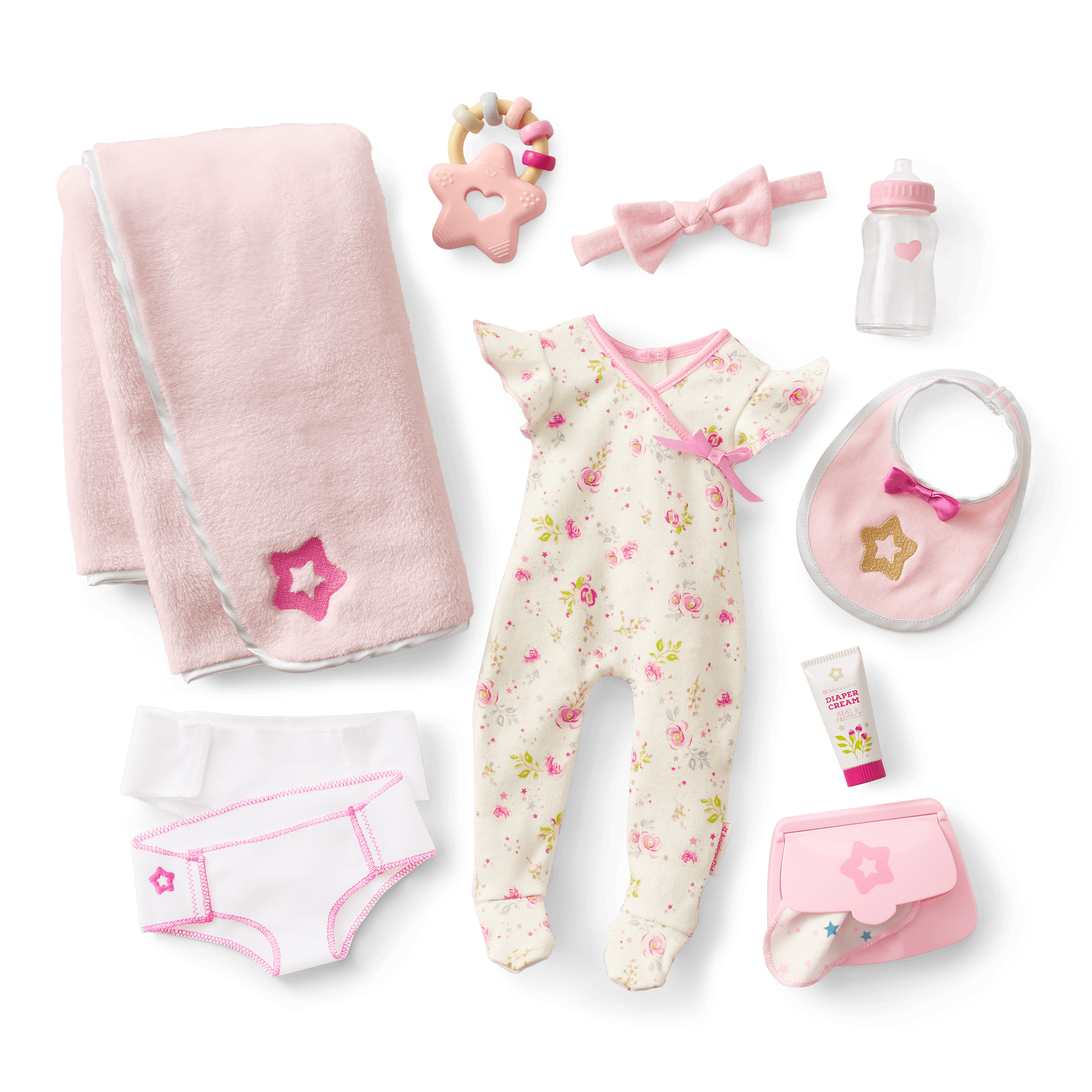 Bitty Baby® Doll #1 with black hair Care & Play Set - Image 2
