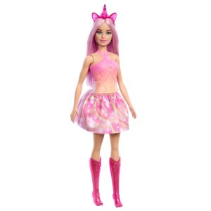 Barbie Fantasia Boneca Saia de Unicórnio de Sonho Rosa