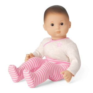 Bitty Baby® Doll #2 with brown hair in Pretty Pink
