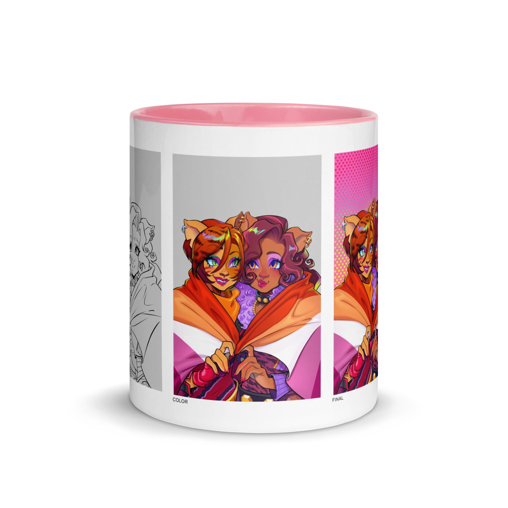 Monster High Pride Toralei & Clawdeen White Mug